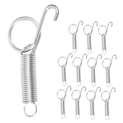 Gatuida 12-Pack Stainless Steel Spring Hooks for Rabbit, Chicken and Bird Cages