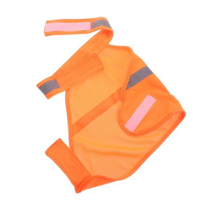 UTHCLO Reflective Dog Safety Vest Adjustable Breathable Protection for Small Dogs Fluorescent Orange S