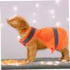 UTHCLO Reflective Dog Safety Vest Adjustable Breathable Protection for Small Dogs Fluorescent Orange S view 4