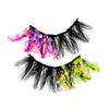 Homoyoyo False Eyelashes with Fluorescent Design, Sequined Party Lashes view 1