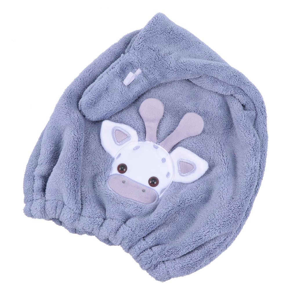 Beaupretty Quick-Drying Hair Turban Towel Cap, Highly Absorbent Coral Fleece, Cute Deer Design