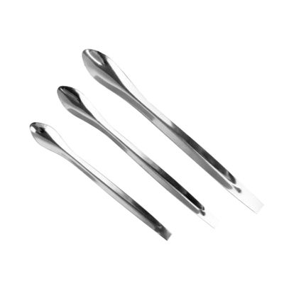 3-Piece Stainless Steel Makeup Spatulas for Cosmetic Samples
