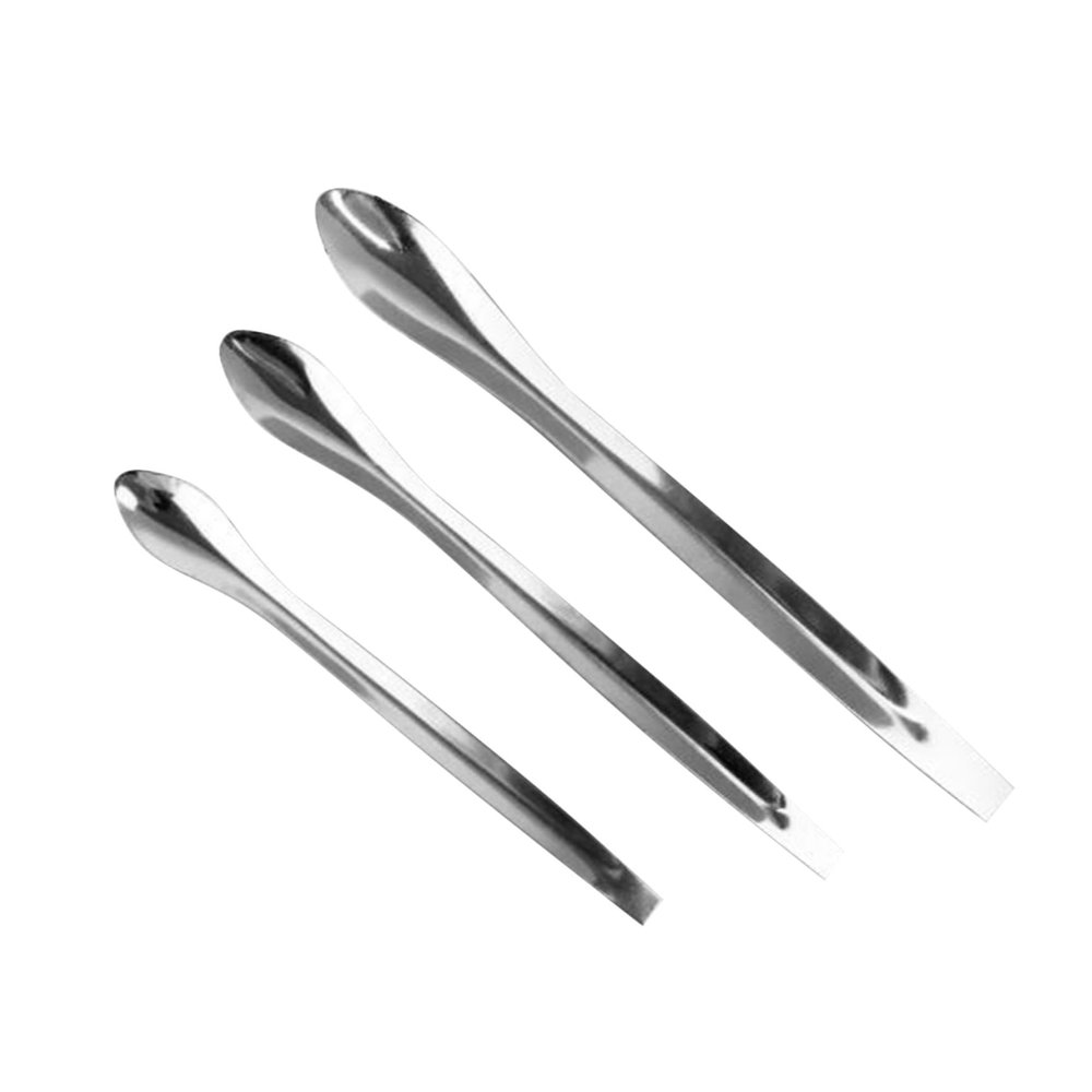 3-Piece Stainless Steel Makeup Spatulas for Cosmetic Samples