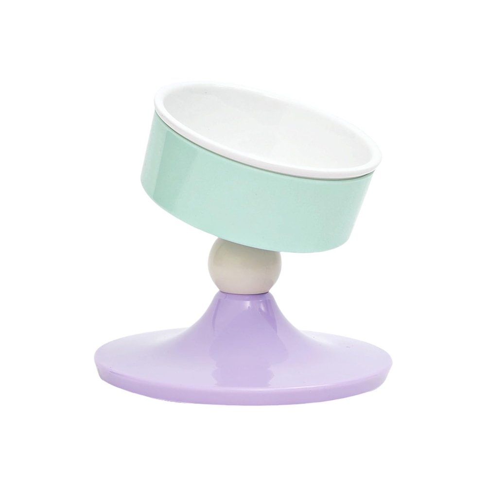 FIRSTXIU Adjustable-Height Angled Cat and Small Dog Feeding Bowl