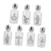 SHERCHPRY 7-Piece Glass Holy Water Bottles with Screw Caps, Religious Design view 1