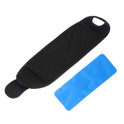 2-Pack Gel Cold Packs for Wrists with Straps, Black
