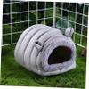 Toyvian Small Pet Bed, Canvas and PP Cotton, Cozy Hamster House view 4