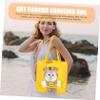 Toyvian Bee Design Cat Travel Carrier, Breathable Linen Pet Carrier Bag view 3
