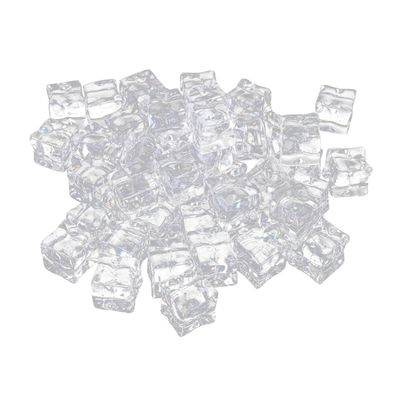 VICASKY Transparent Acrylic Ice Cubes, 50 Pieces, for Photo Props