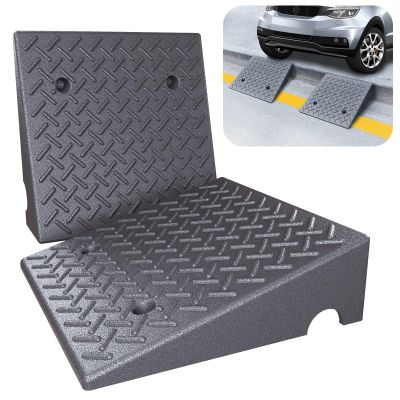 Non-Slip Portable Rubber Curb Ramps, 2-Pack, 50 × 50 × 14 cm