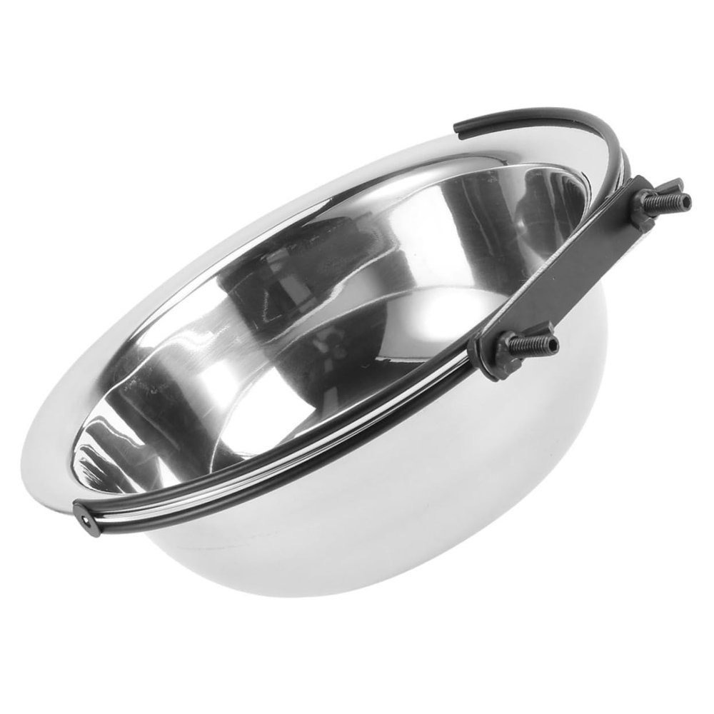 Toyvian Hanging Stainless Steel Dog and Cat Bowl