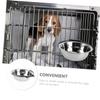Toyvian Hanging Stainless Steel Dog and Cat Bowl view 2