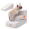 Gardner Pet 2-in-1 Dog Stairs for Small Dogs, 35/42 cm, 3 Steps, Gray-Green view 1