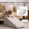 Gardner Pet 2-in-1 Dog Stairs for Small Dogs, 35/42 cm, 3 Steps, Gray-Green view 2