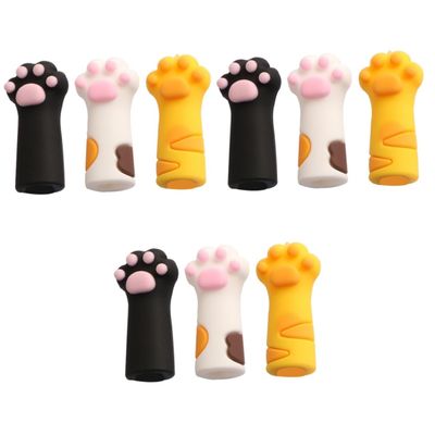 Healvian 9-Piece Silicone Paw Protectors for Cuticle Nippers and Nail Scissors, Assorted Colors