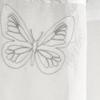 Atout Ciel Embroidered Butterfly Curtain with Grommets, 140 x 240 cm, White/Gray view 2