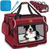 TRESKO Foldable Dog Carrier with Lick Mat, Spatula & Reflectors, M, 61 x 42 x 42 cm view 1