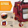 TRESKO Foldable Dog Carrier with Lick Mat, Spatula & Reflectors, M, 61 x 42 x 42 cm view 3