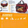 TRESKO Foldable Dog Carrier with Lick Mat, Spatula & Reflectors, M, 61 x 42 x 42 cm view 4