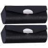 FOMIYES 2-Piece Black Lipstick Organizer Cases with Mirror view 1