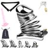 ScreaAss 5-Size Stainless Steel Chastity Cage for Men view 1