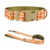 FIRSTXIU Pumpkin Dog Collar and Leash Set view 1