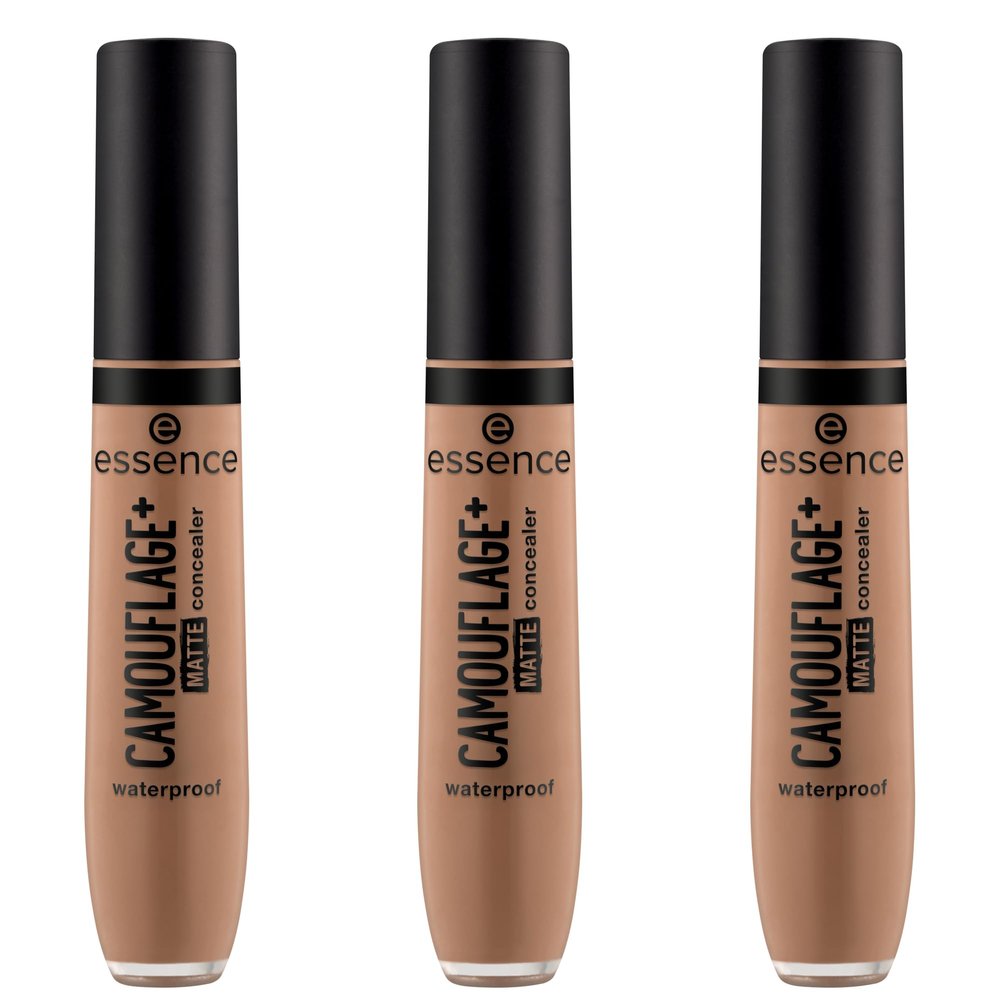 essence CAMOUFLAGE+ MATTE Concealer, No. 190 Nude, Long-Lasting, Mattifying, Full Coverage, Vegan, Oil-Free, 3-Pack (3 x 8 ml)