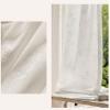Stfery 2-Piece White Sheer Jacquard Floral Curtains, 96 W x 138 H cm Each view 2