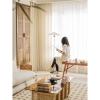 Stfery 2-Piece Curtain Set, White/Beige, Semi-Sheer Cotton Gauze, Japanese Waffle Texture, 132 × 183 cm Each view 2
