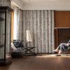 Stfery 2-Piece Blackout Curtains, Beige/Black, Chenille Printed Pattern, for Kids' Room, Bedroom or Living Room, W107 x H132 cm, 1 pc view 2