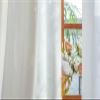 Stfery White Semi-Sheer Grommet Curtains, 2-Piece Set, Français Jacquard, Solid Color, 132 W x 138 H cm view 2