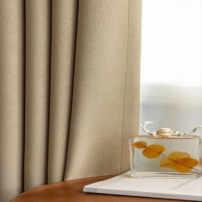Stfery 2-Piece Blackout Chenille Curtains, Brown/Mocha, 137 x 229 cm Each