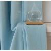 Stfery 2-Piece Blue Blackout Chenille Curtain Set with Grommets, 107 W x 138 H cm Each view 2