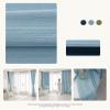Stfery 2-Piece Blue Blackout Chenille Curtain Set with Grommets, 107 W x 138 H cm Each view 3
