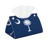 Long Leather Tissue Box with South Carolina Flag Design, Foldable view 1