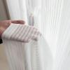 Stfery 2-Piece White Semi-Sheer Curtains for Kids' Room, Striped Sheer Decorative Panels, 86 W x 115 H cm Each view 3