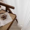 Stfery 2-Piece White Semi-Sheer Curtains for Kids' Room, Striped Sheer Decorative Panels, 86 W x 115 H cm Each view 4
