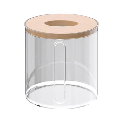 Desktop Tissue Organizer, Elegant Plastic Paper Storage Container