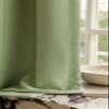 Stfery 2-Piece Green Blackout Curtain Set, Chenille Jacquard Panels, W107 x H160 cm Each view 1