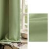 Stfery 2-Piece Green Blackout Curtain Set, Chenille Jacquard Panels, W107 x H160 cm Each view 2