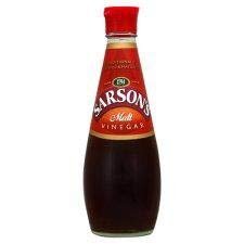 Sarsons Original Malt Vinegar, British malt vinegar for fish & chips, marinades, dressings & pickles, intense flavor, traditional recipe, 2 x 250 ml