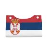 Serbian Flag Leather Tissue Box, Long and Foldable view 2