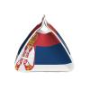 Serbian Flag Leather Tissue Box, Long and Foldable view 3