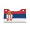Serbian Flag Leather Tissue Box, Long and Foldable view 4