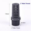 DYETEE Aquarium Pump Filter Strainer, 1-Piece UPVC Water Inlet Screen with PVC Pipe Cap, 2 Male Threads view 2
