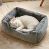Plush Dog Sofa for Puppies, Non-Slip Base, Heated Sofa for Small Dogs view 3