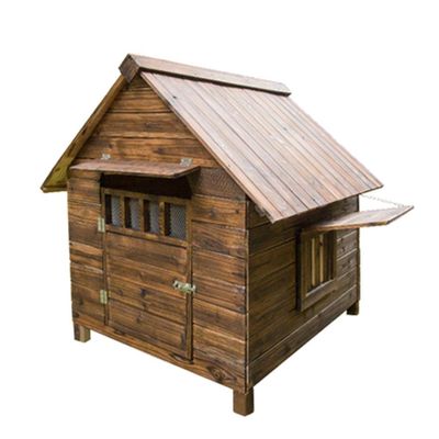 Outdoor Wooden Dog House, Weather-Resistant, Waterproof, with Door, Window, Removable Roof, Pet Furniture (X-Large)