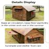 Outdoor Wooden Dog House, Weather-Resistant, Waterproof, with Door, Window, Removable Roof, Pet Furniture (X-Large) view 4