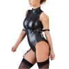 EQWIGKEIT Women's Sexy Wetlook Lingerie Bodysuit view 3