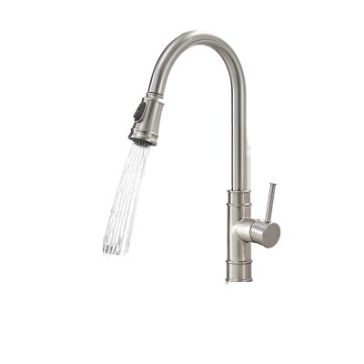 Gold Kitchen Faucet with Swivel Spout, Brushed Finish